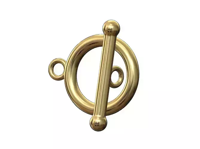 Round wire toggle clasp 3D print model