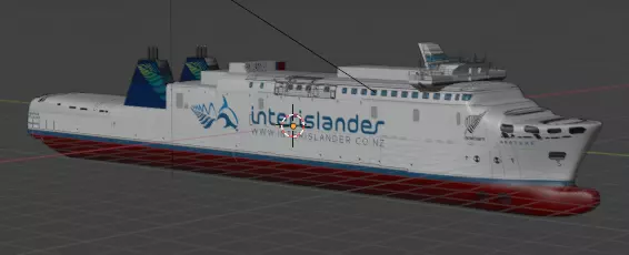 Basic Interislander Ferry Aratere New Zealand 3D model