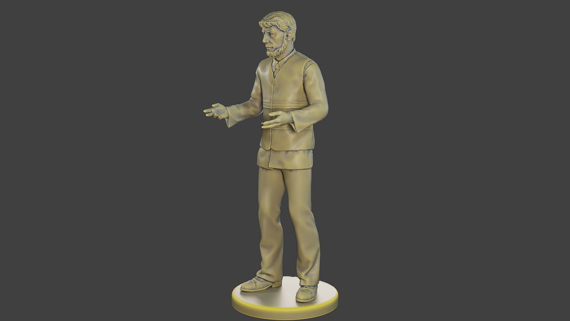 Male Security reflective vest MSRV 006 3D print model_2