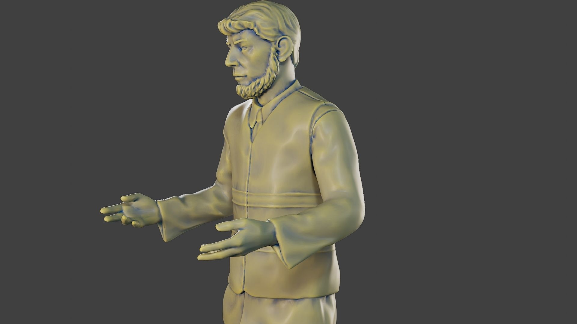 Male Security reflective vest MSRV 006 3D print model_18