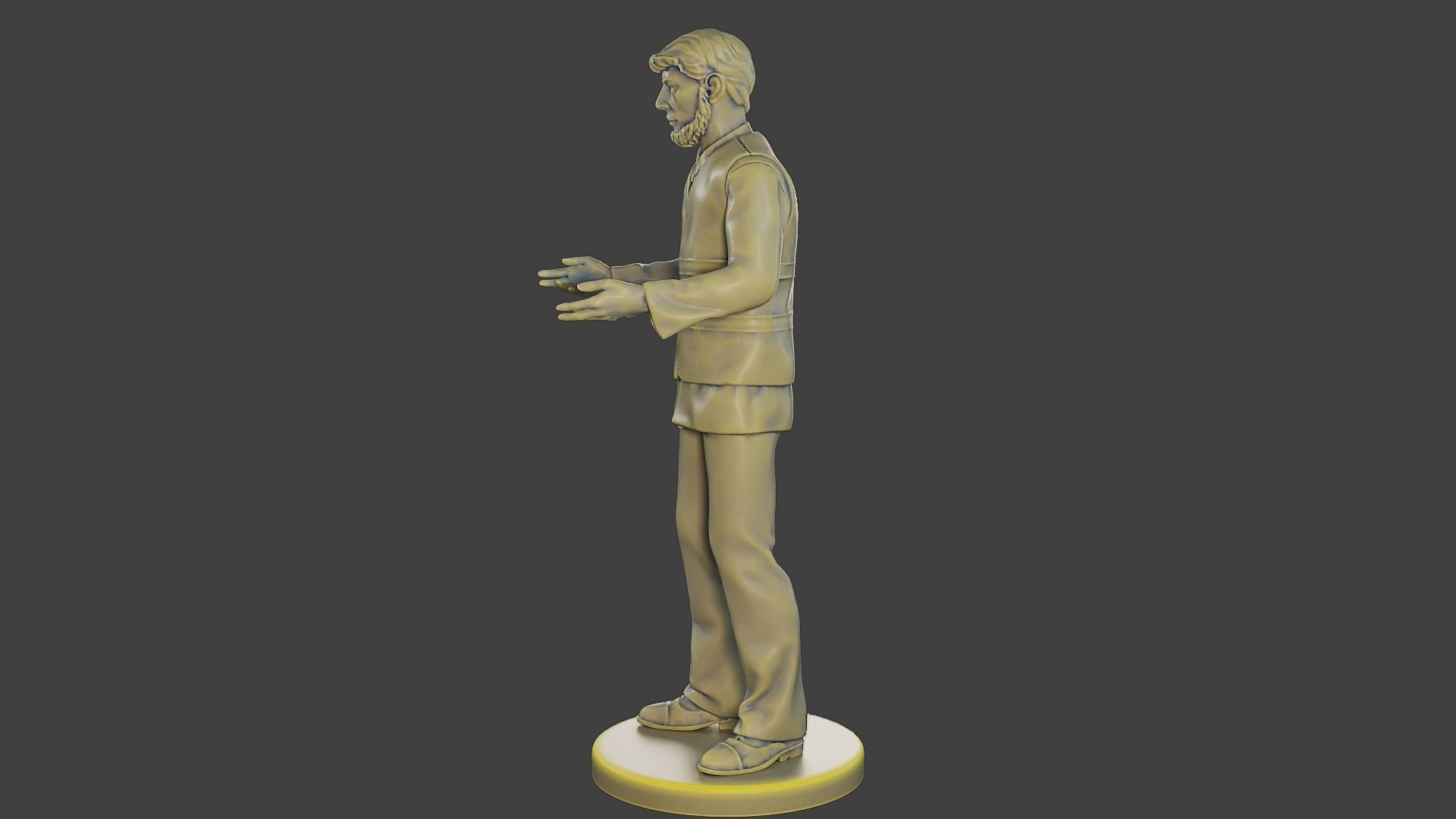 Male Security reflective vest MSRV 006 3D print model_3