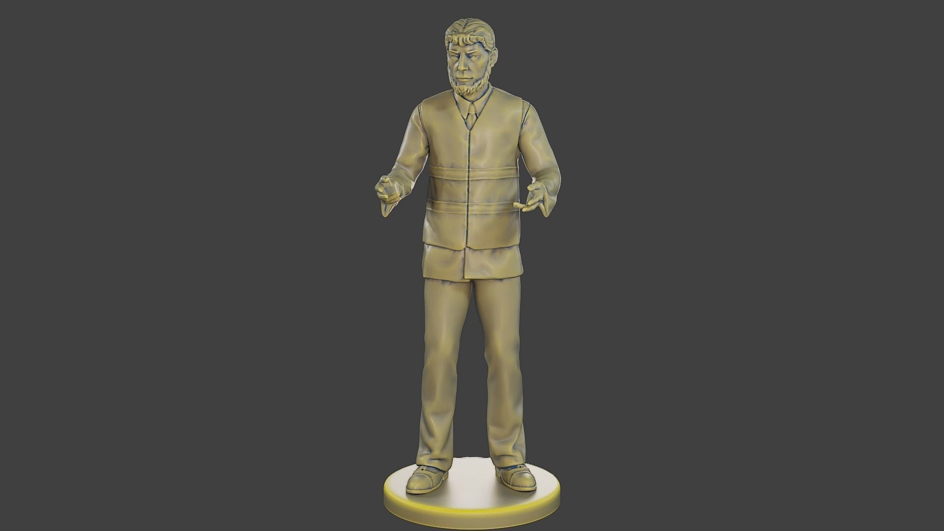 Male Security reflective vest MSRV 006 3D print model_1