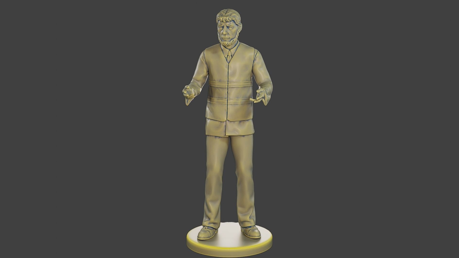 Male Security reflective vest MSRV 006 3D print model_11