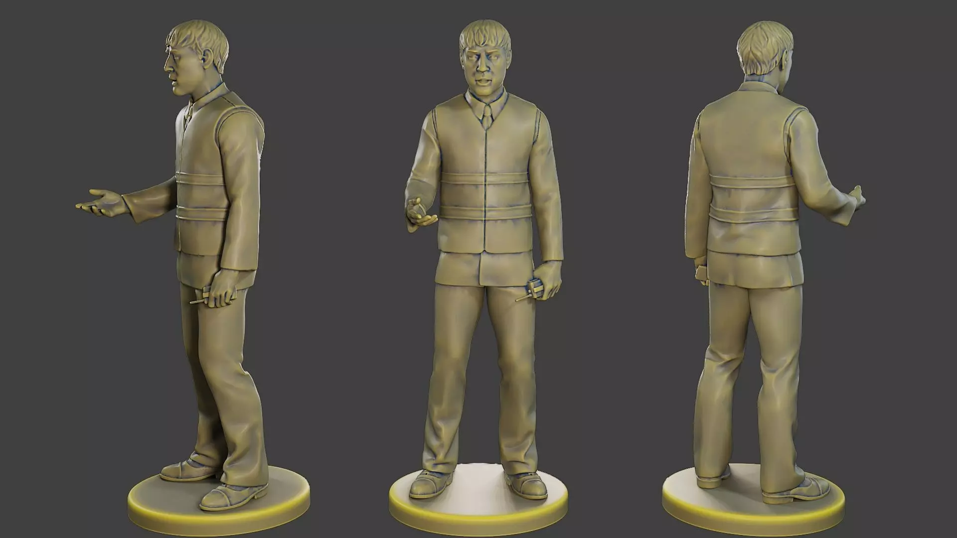 Male Security reflective vest MSRV 007 3D print model_0