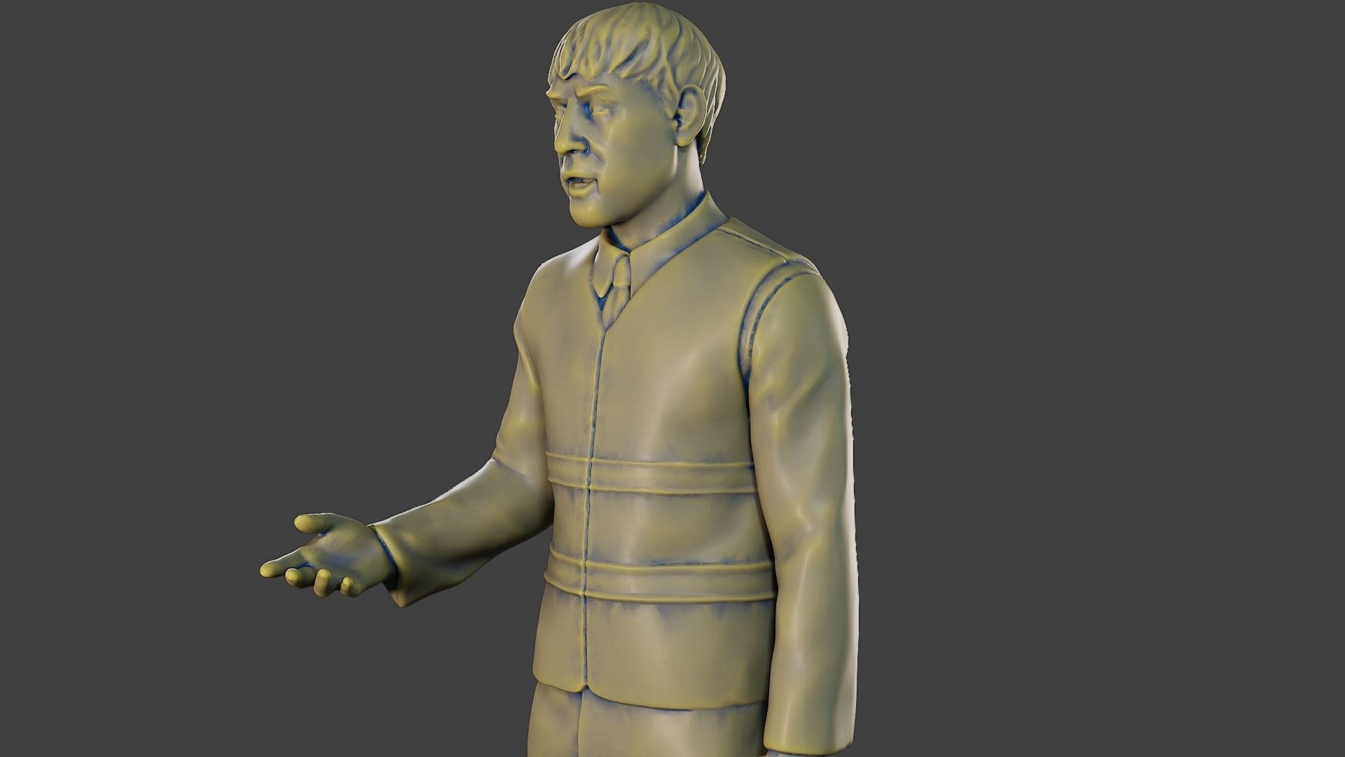 Male Security reflective vest MSRV 007 3D print model_18