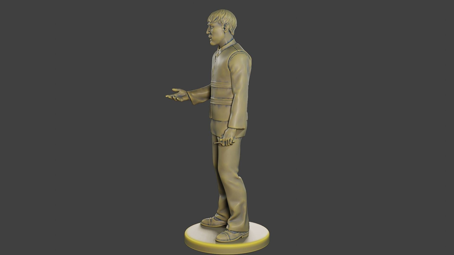 Male Security reflective vest MSRV 007 3D print model_3