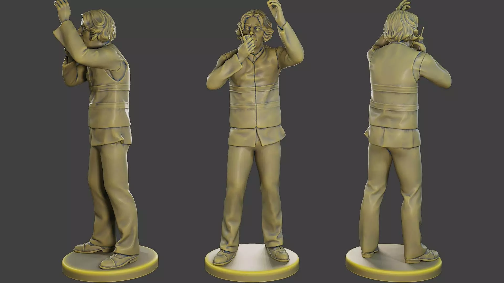Male Security reflective vest MSRV 008 3D print model_0