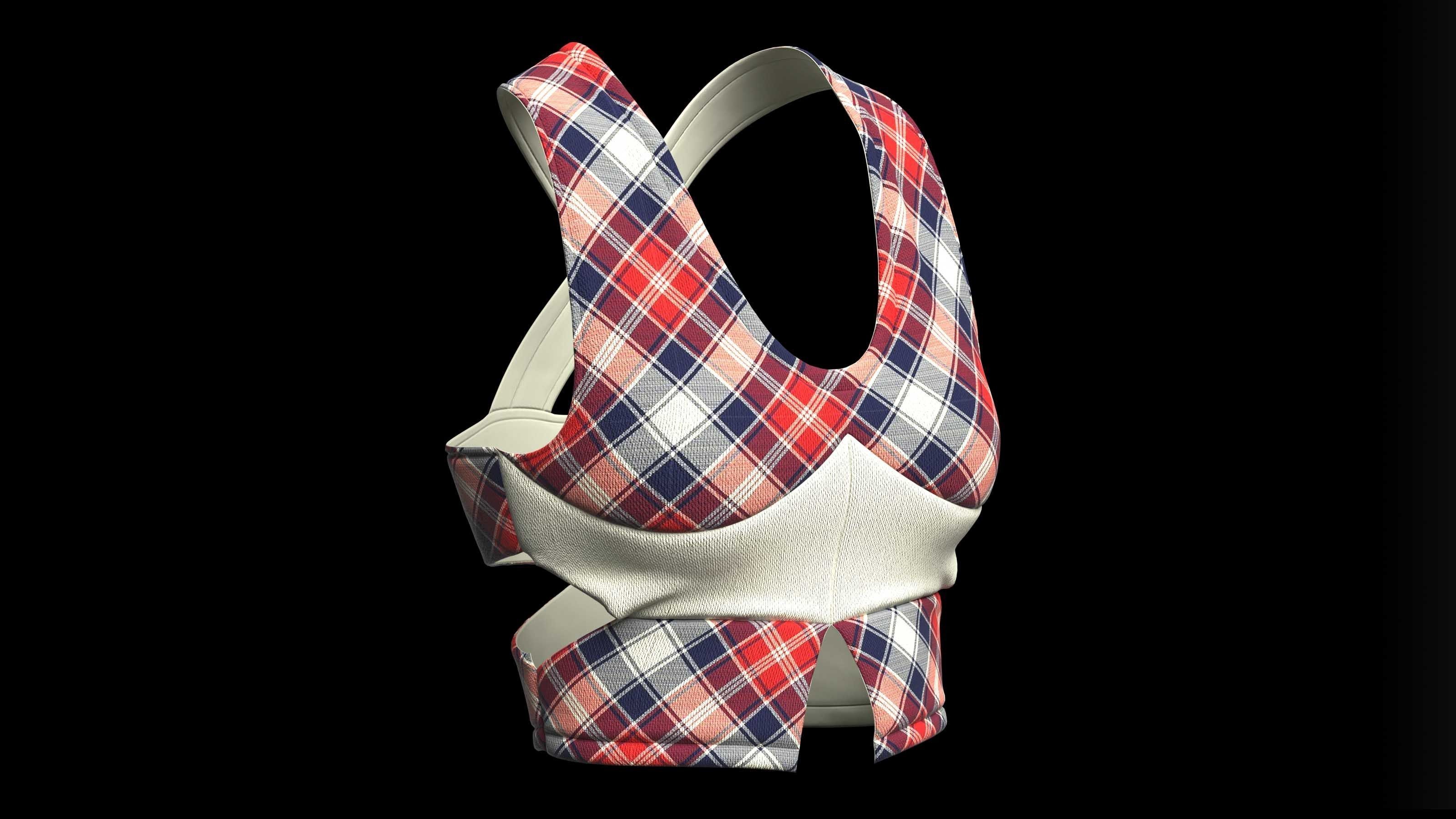 12 CROP TOP Low-poly 3D model_5