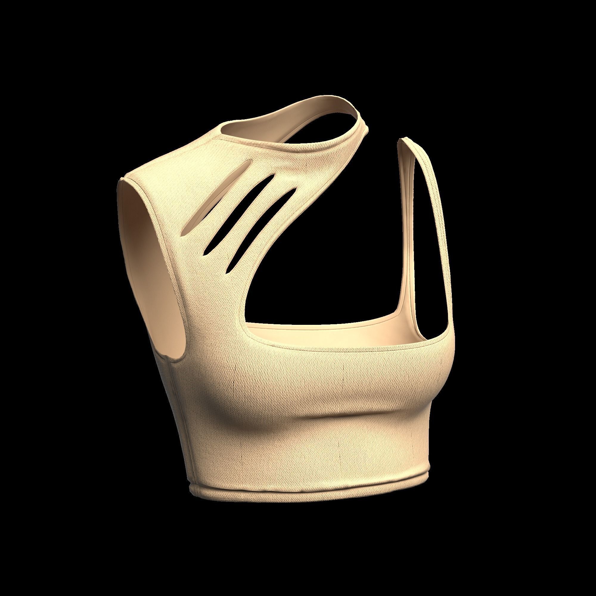 12 CROP TOP Low-poly 3D model_6