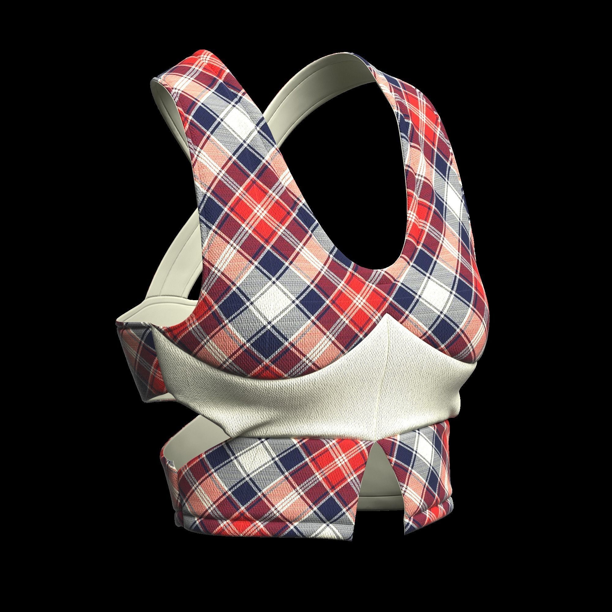 12 CROP TOP Low-poly 3D model_1