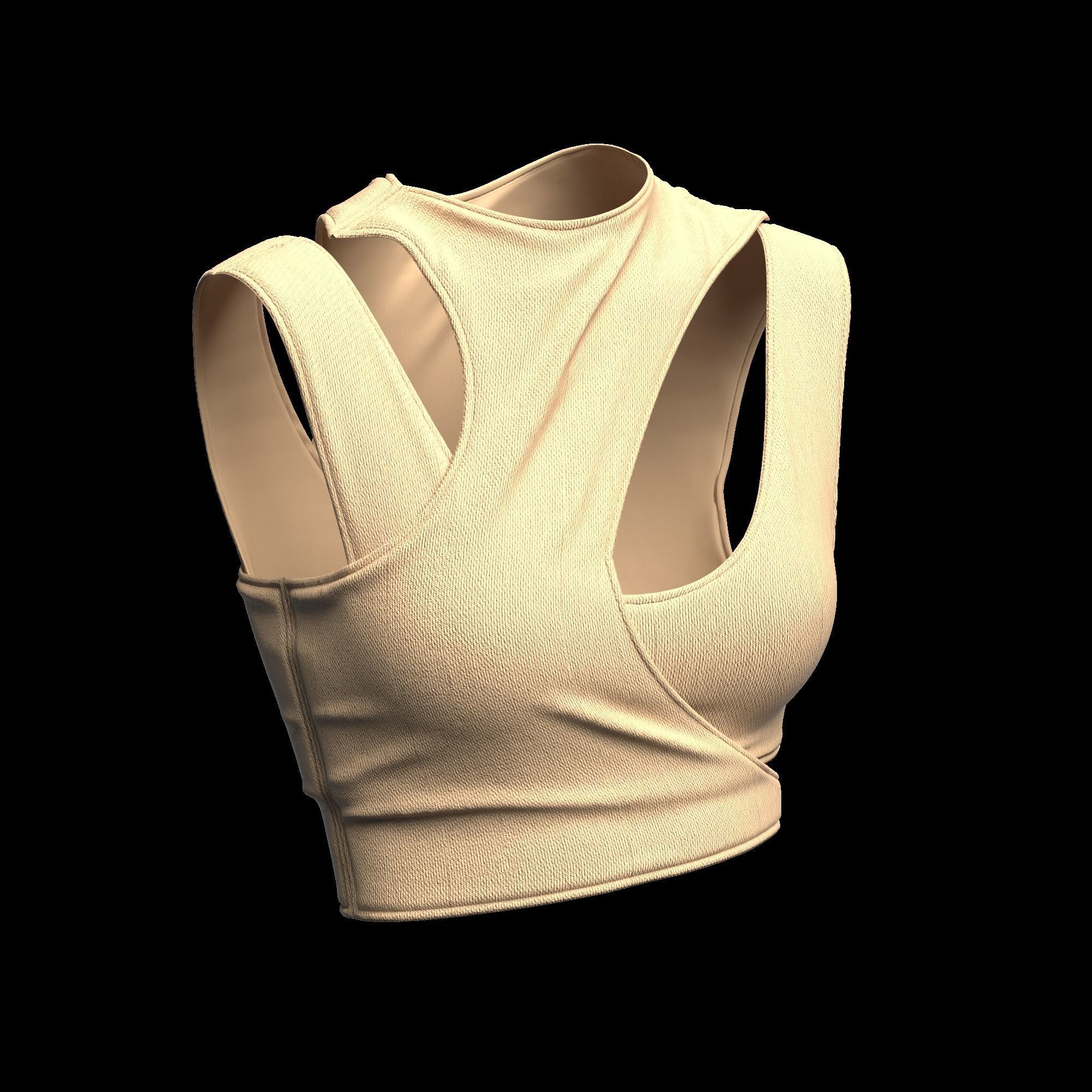 12 CROP TOP Low-poly 3D model_11