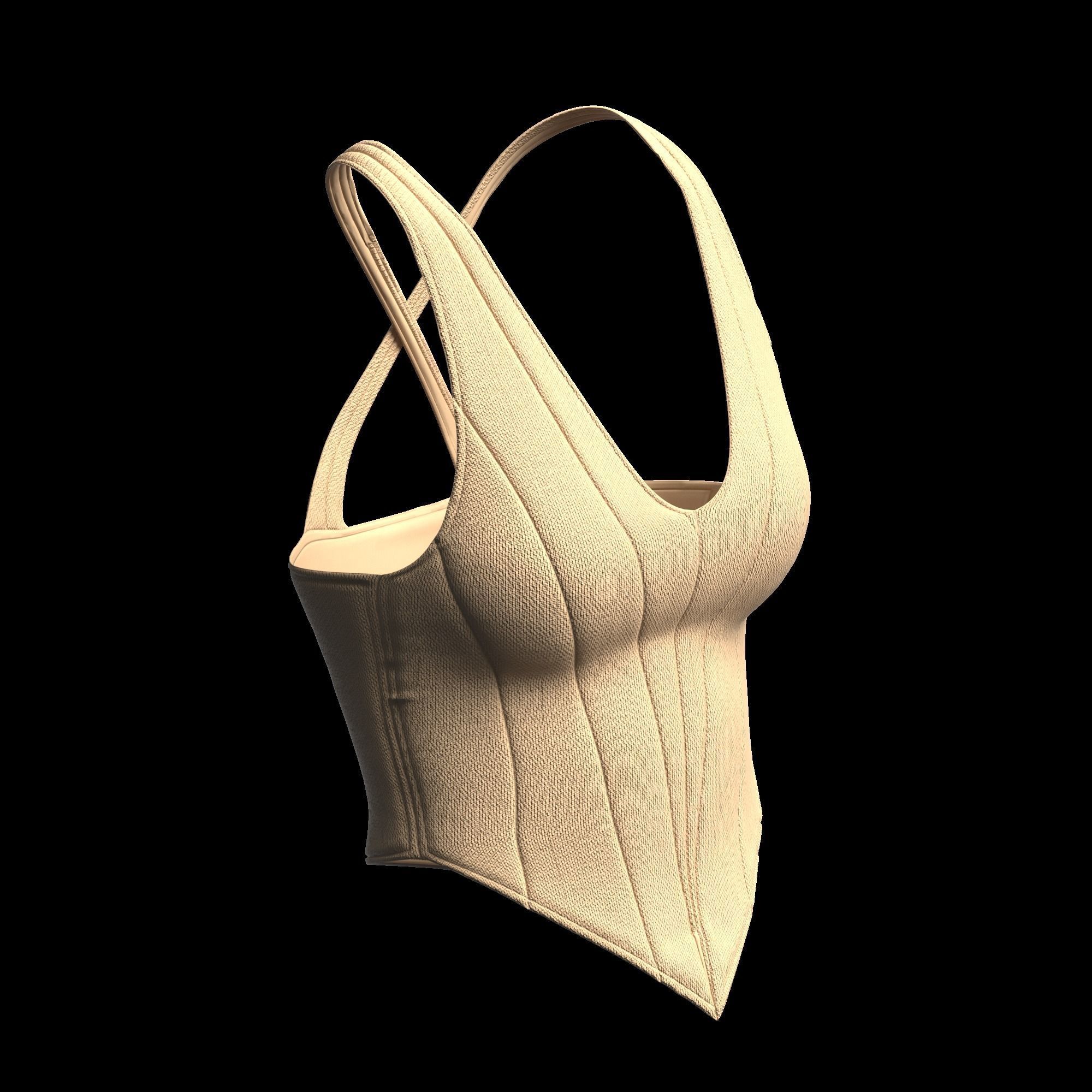12 CROP TOP Low-poly 3D model_12