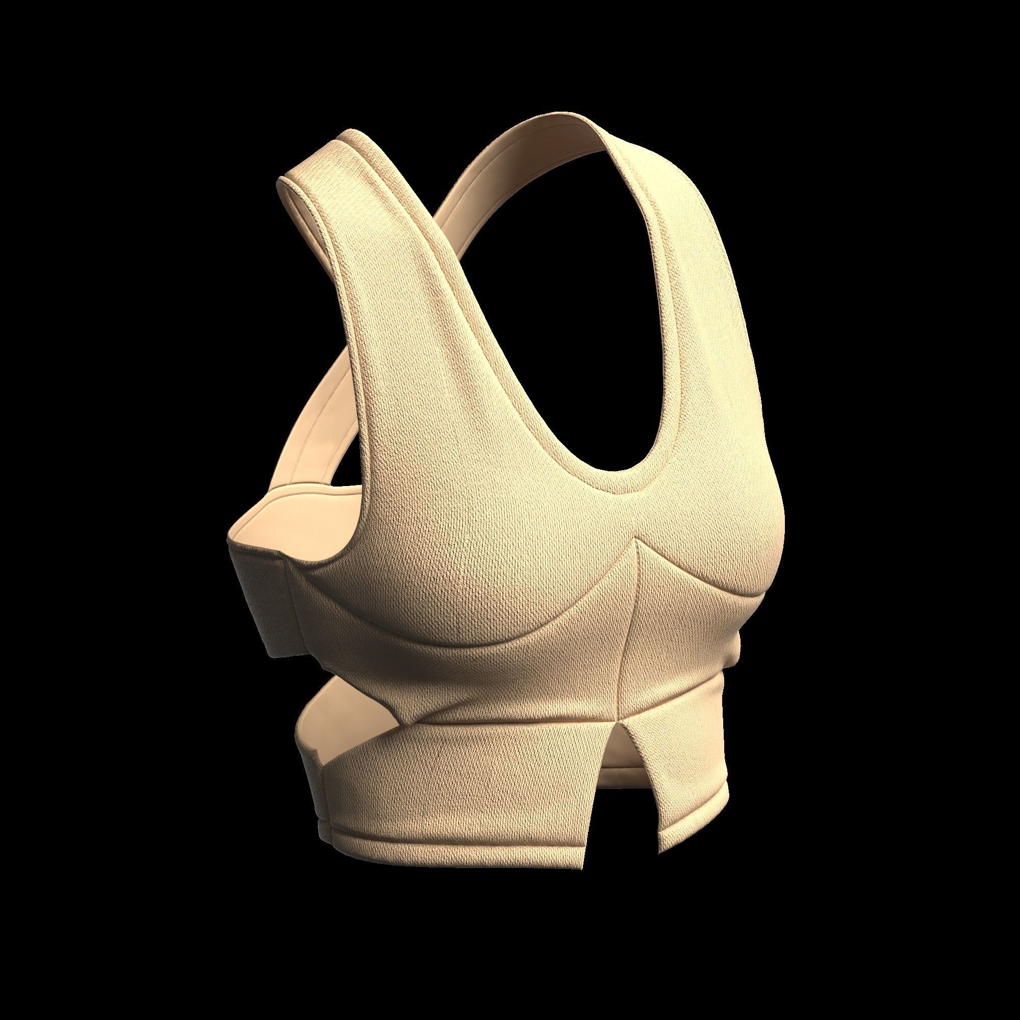 12 CROP TOP Low-poly 3D model_9