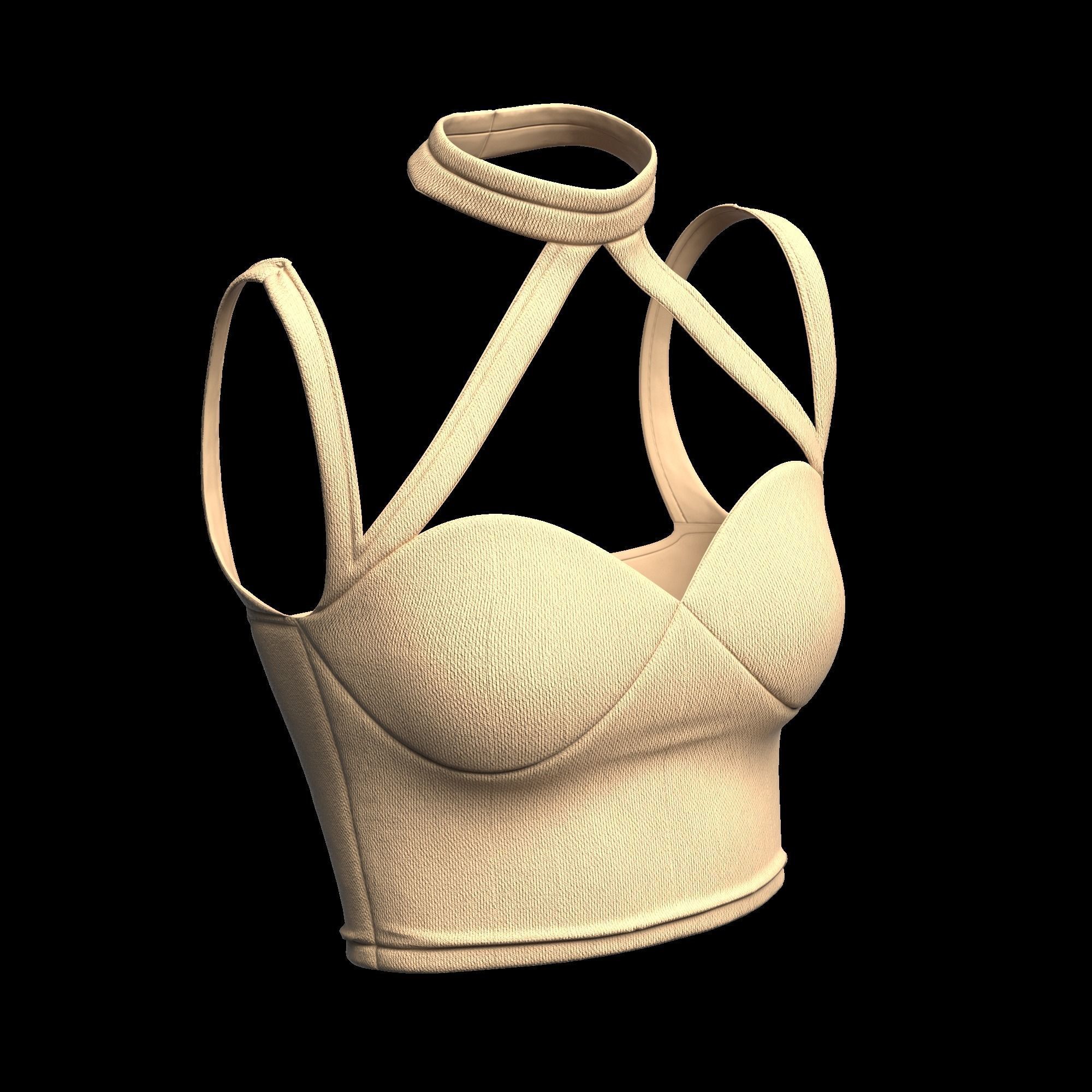 12 CROP TOP Low-poly 3D model_13