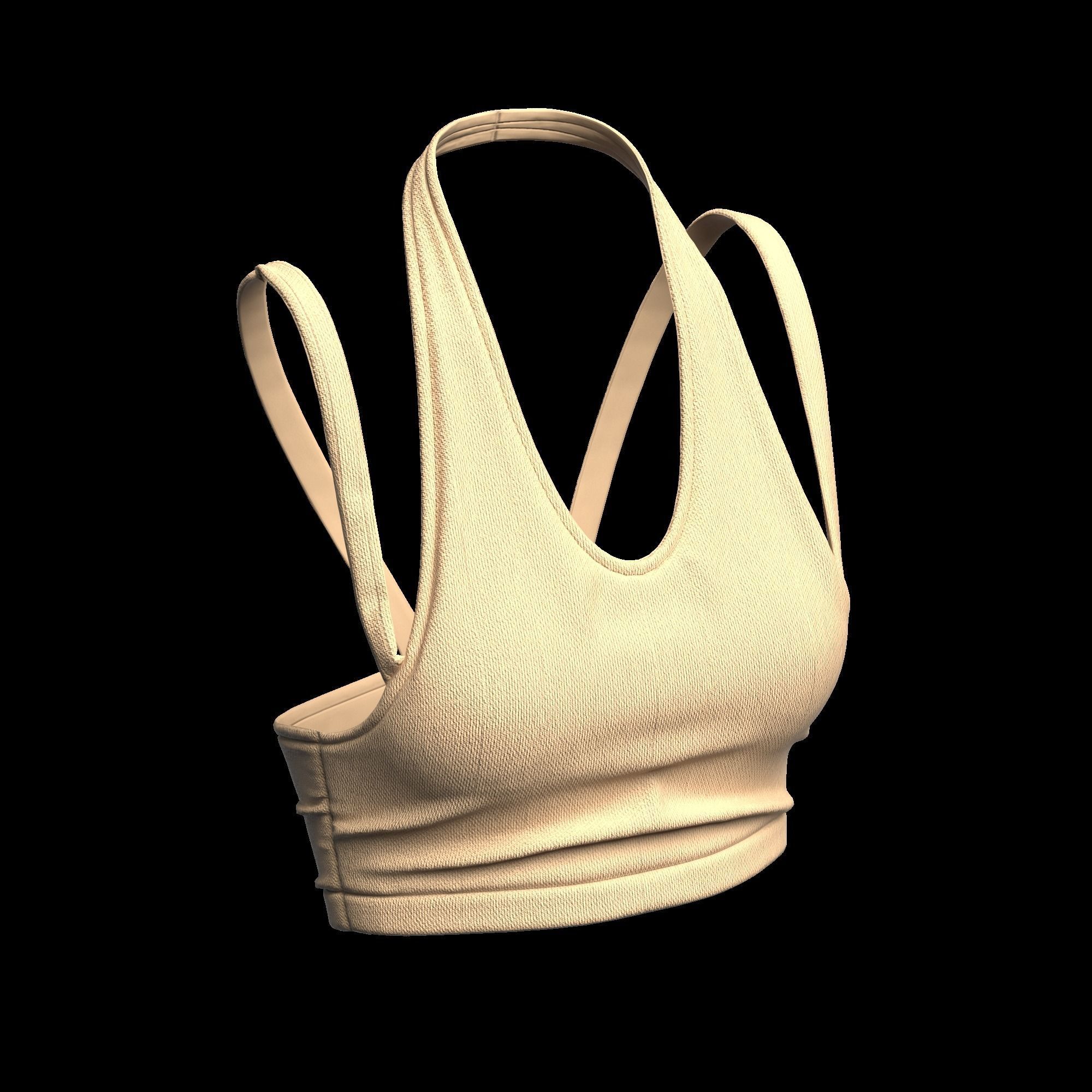 12 CROP TOP Low-poly 3D model_8