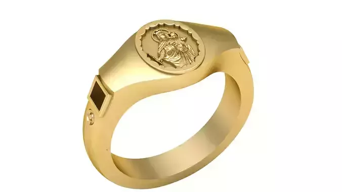 MERY LADY RING FOR MEN FASHION 3D PRINTABLE MODEL