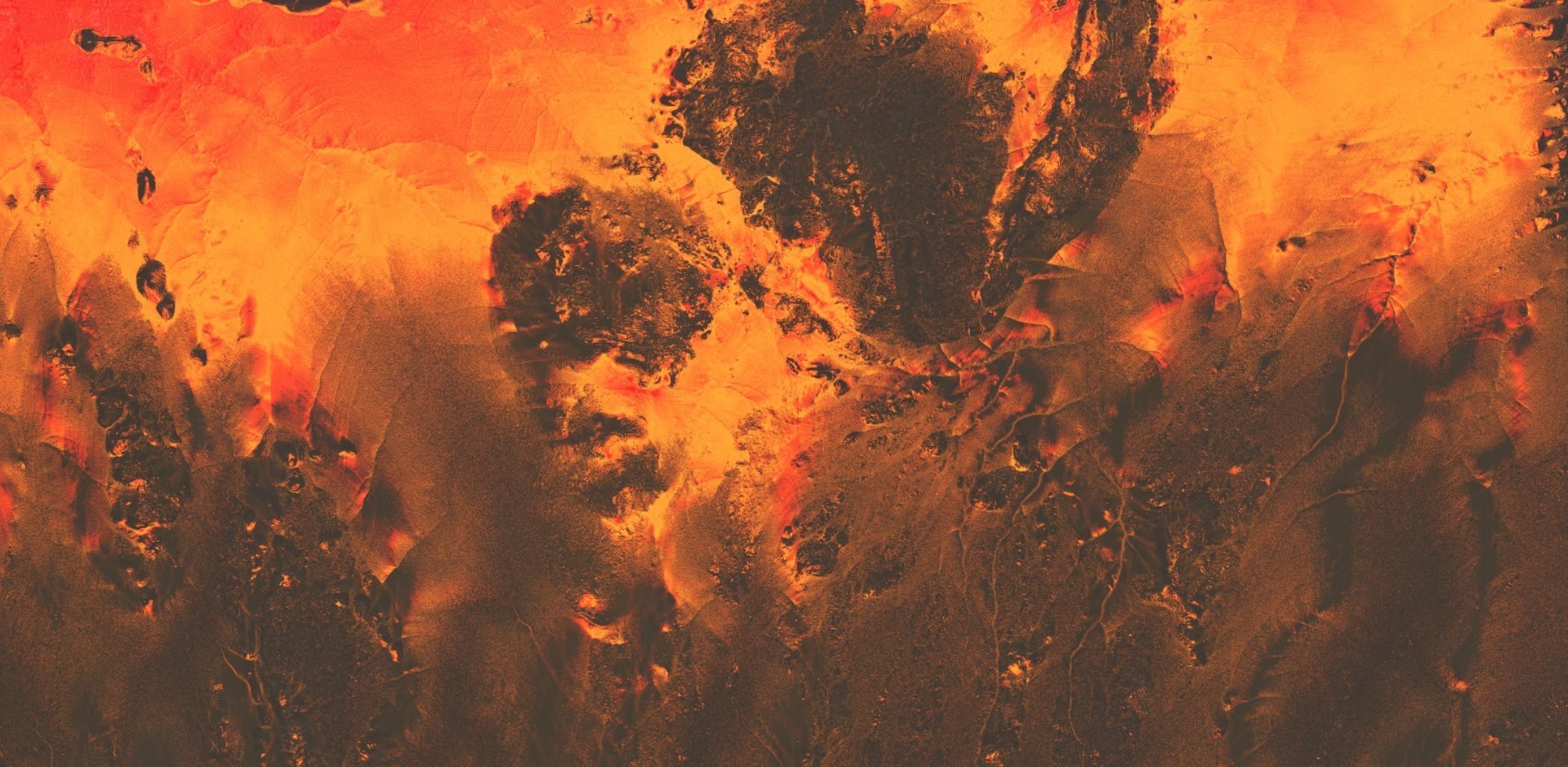 16K Volcano with lava height map and 3D terrain Low-poly 3D model_1