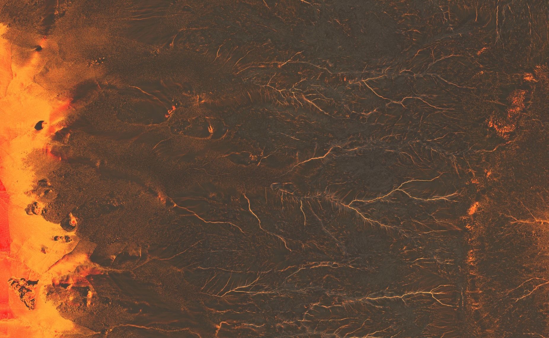 16K Volcano with lava height map and 3D terrain Low-poly 3D model_43