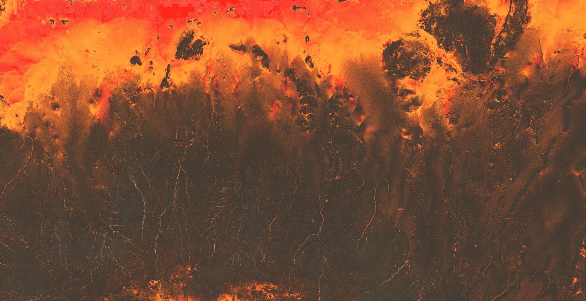 16K Volcano with lava height map and 3D terrain Low-poly 3D model_41