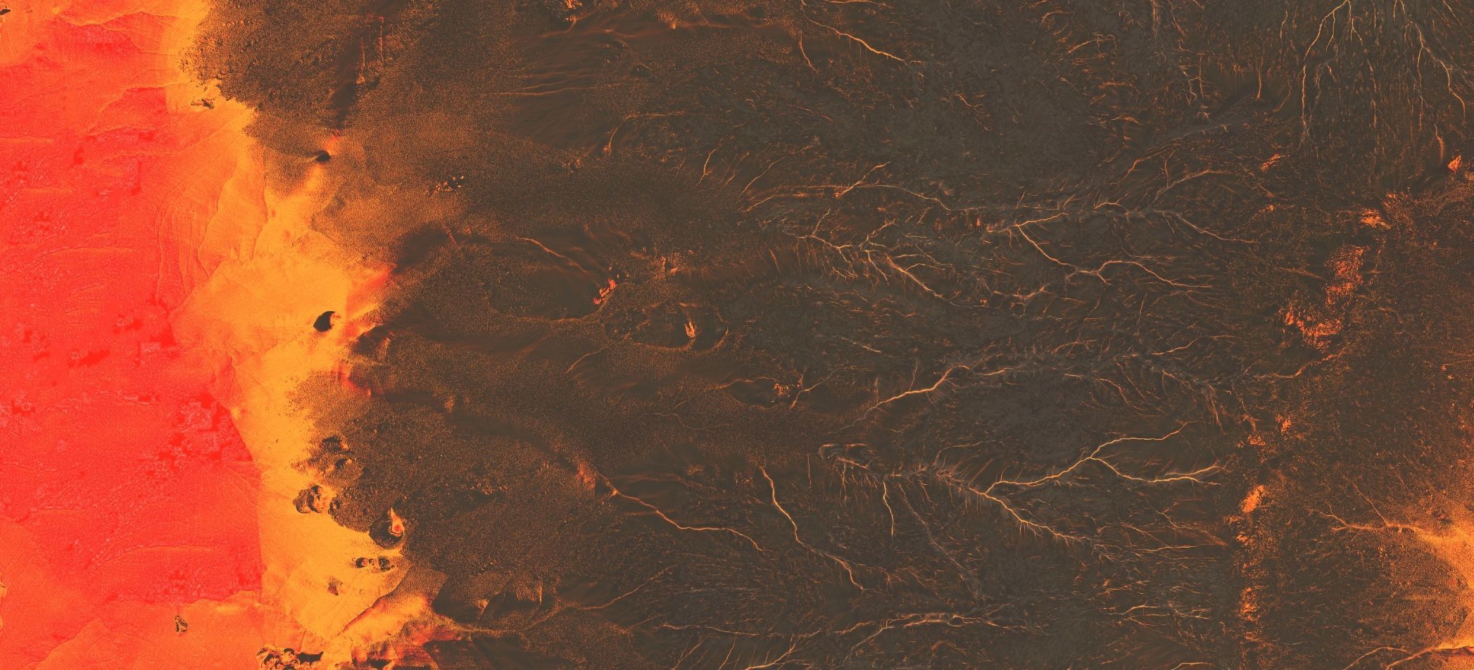 16K Volcano with lava height map and 3D terrain Low-poly 3D model_11