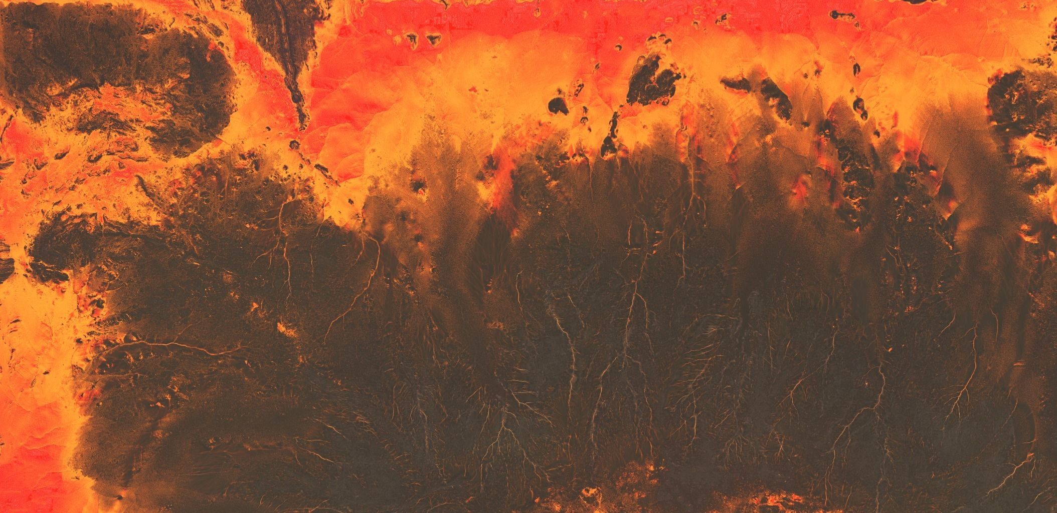 16K Volcano with lava height map and 3D terrain Low-poly 3D model_13