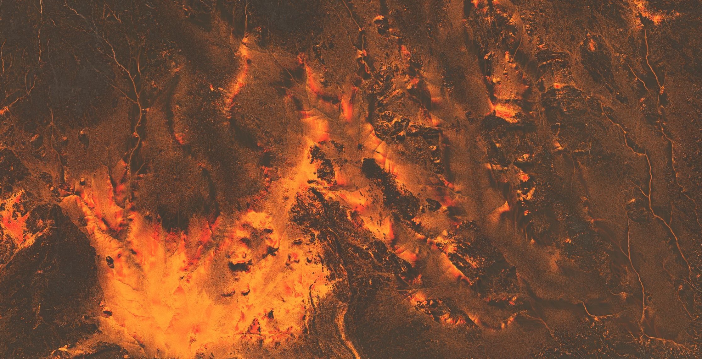 16K Volcano with lava height map and 3D terrain Low-poly 3D model_37