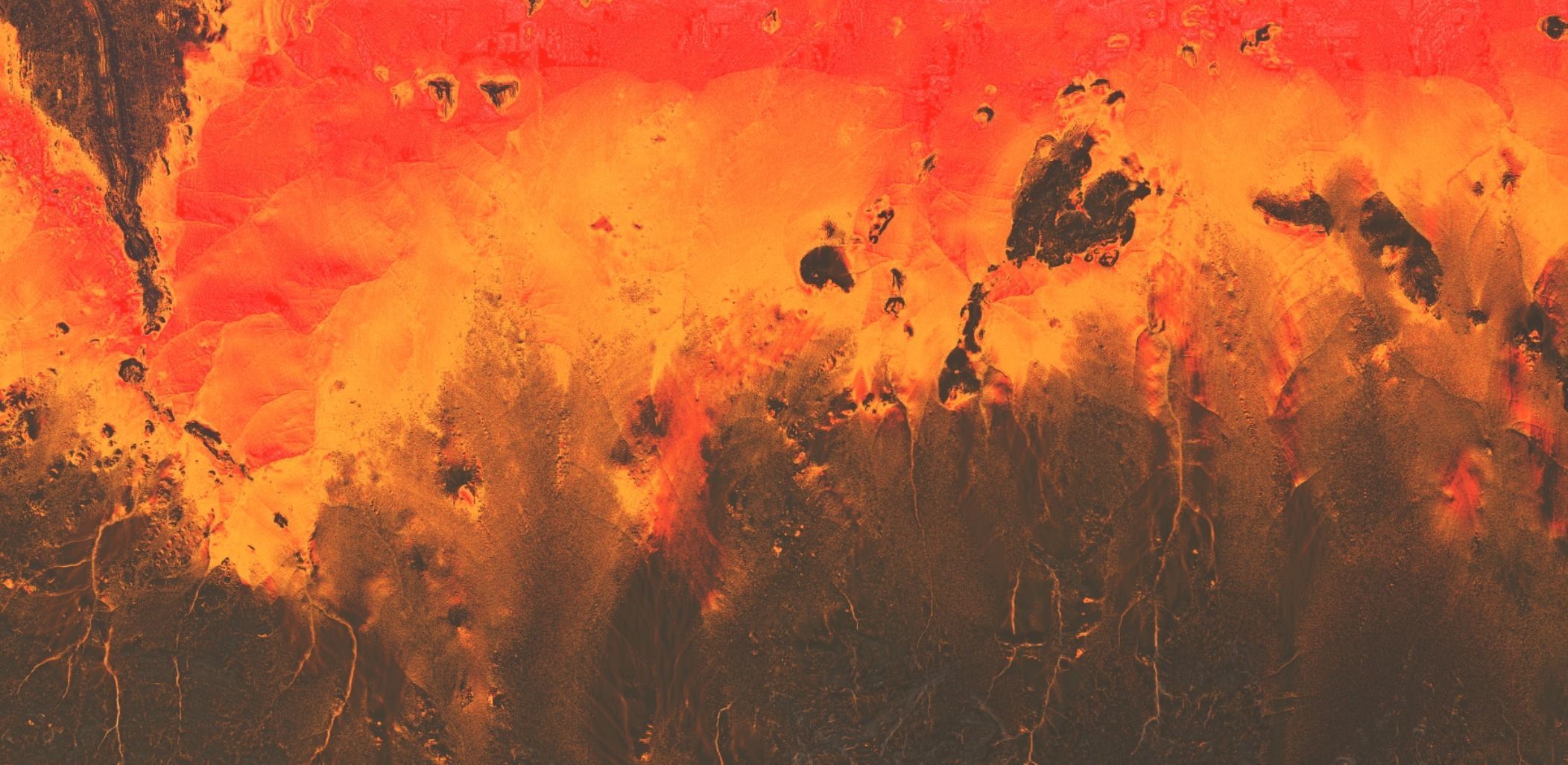 16K Volcano with lava height map and 3D terrain Low-poly 3D model_8