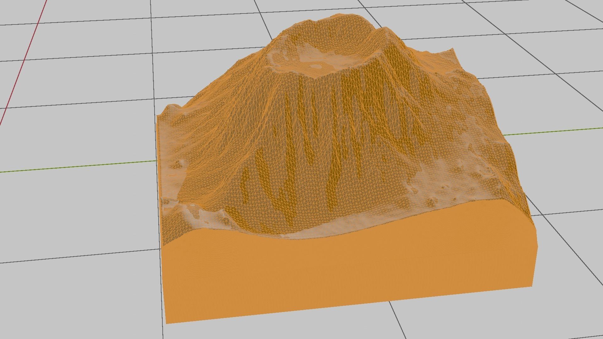 16K Volcano with lava height map and 3D terrain Low-poly 3D model_46