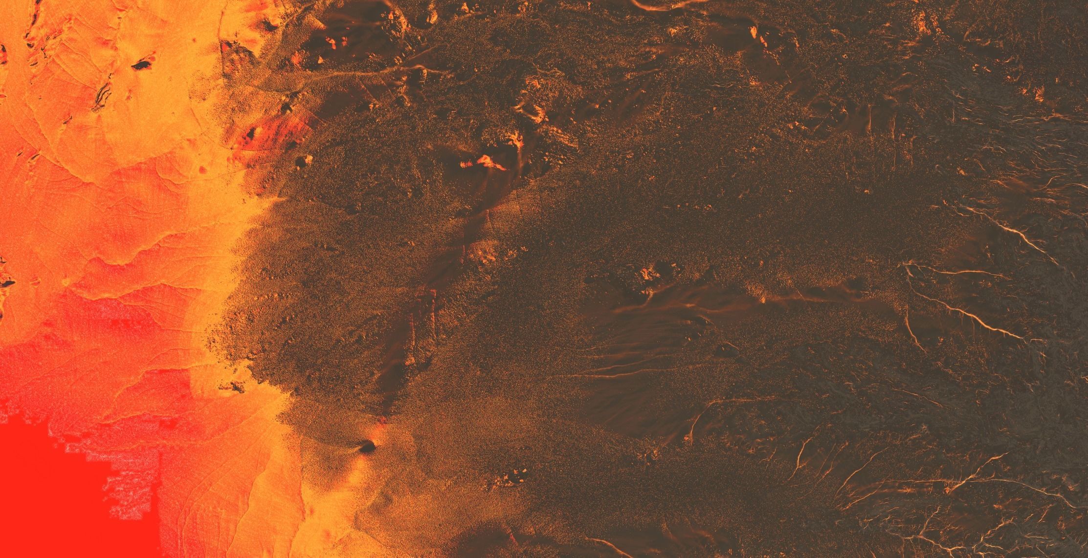 16K Volcano with lava height map and 3D terrain Low-poly 3D model_31