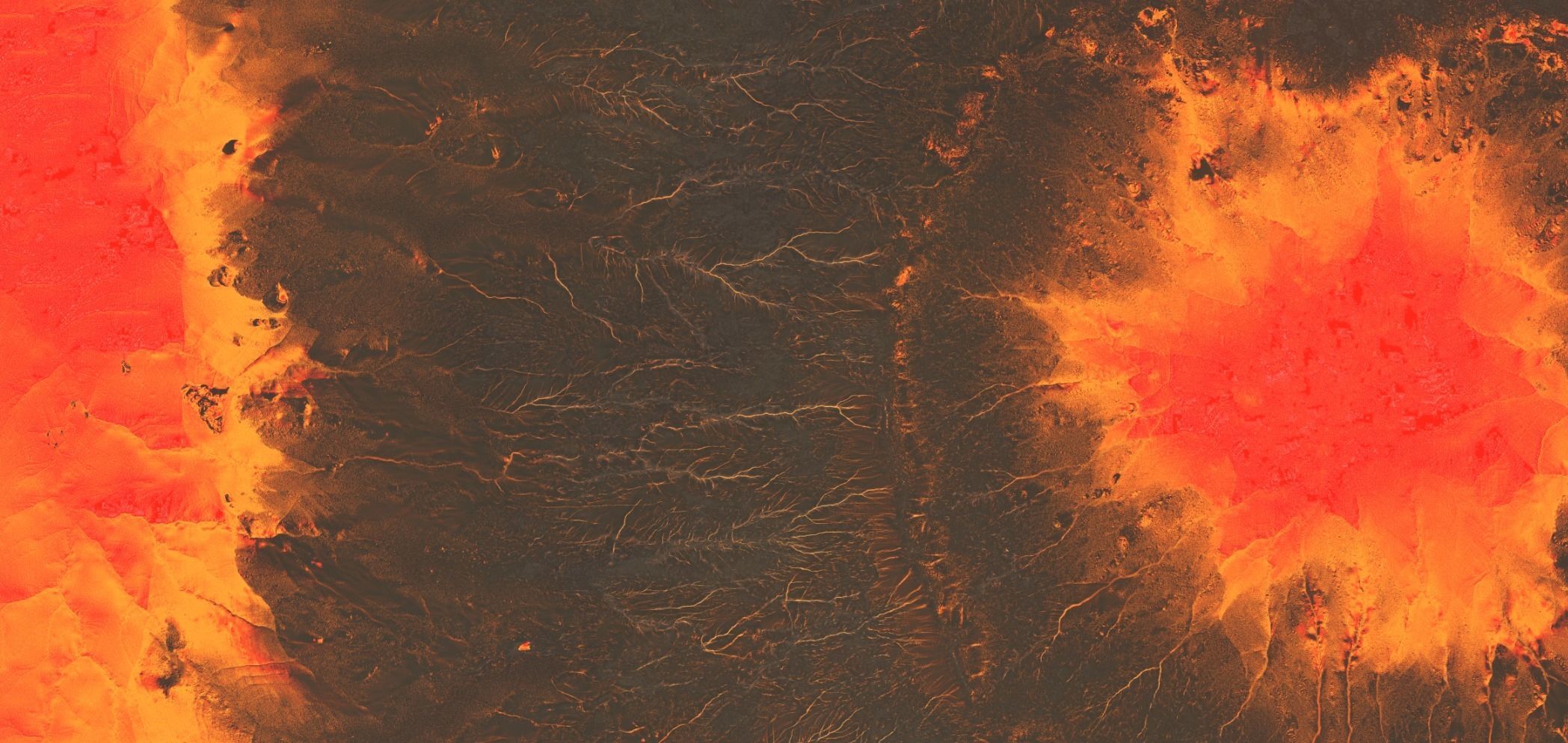16K Volcano with lava height map and 3D terrain Low-poly 3D model_15