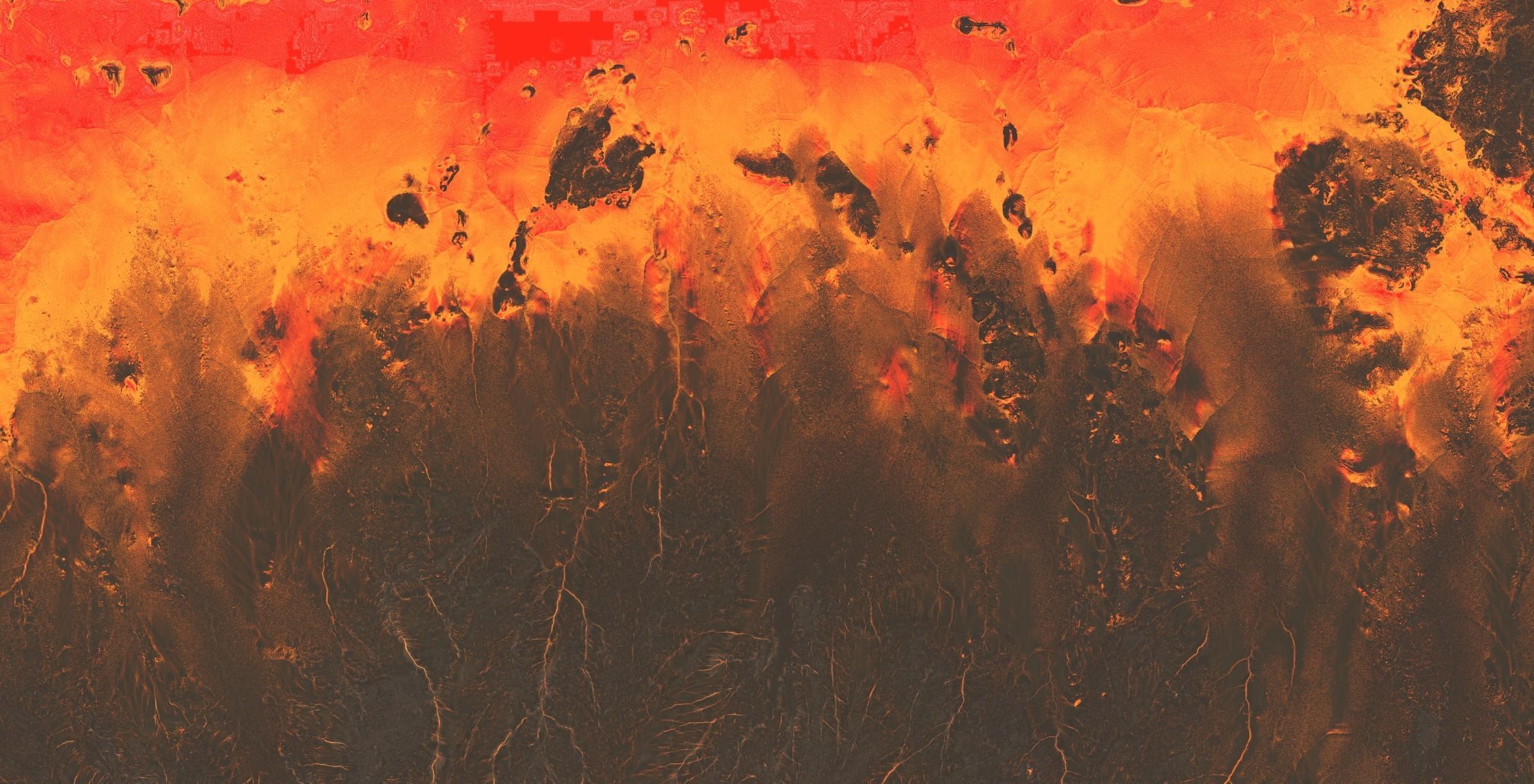 16K Volcano with lava height map and 3D terrain Low-poly 3D model_39