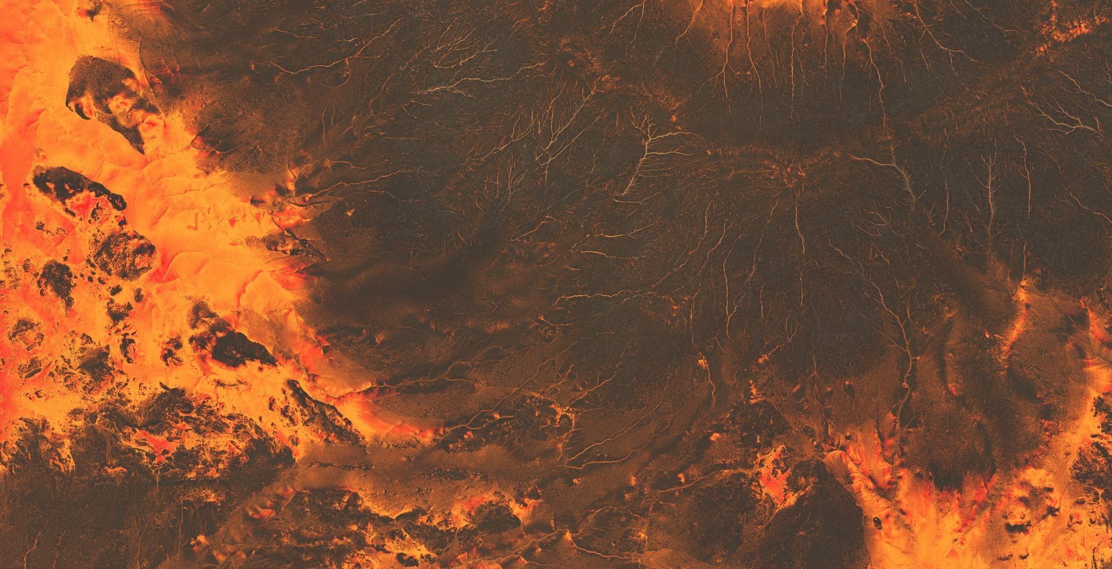 16K Volcano with lava height map and 3D terrain Low-poly 3D model_38