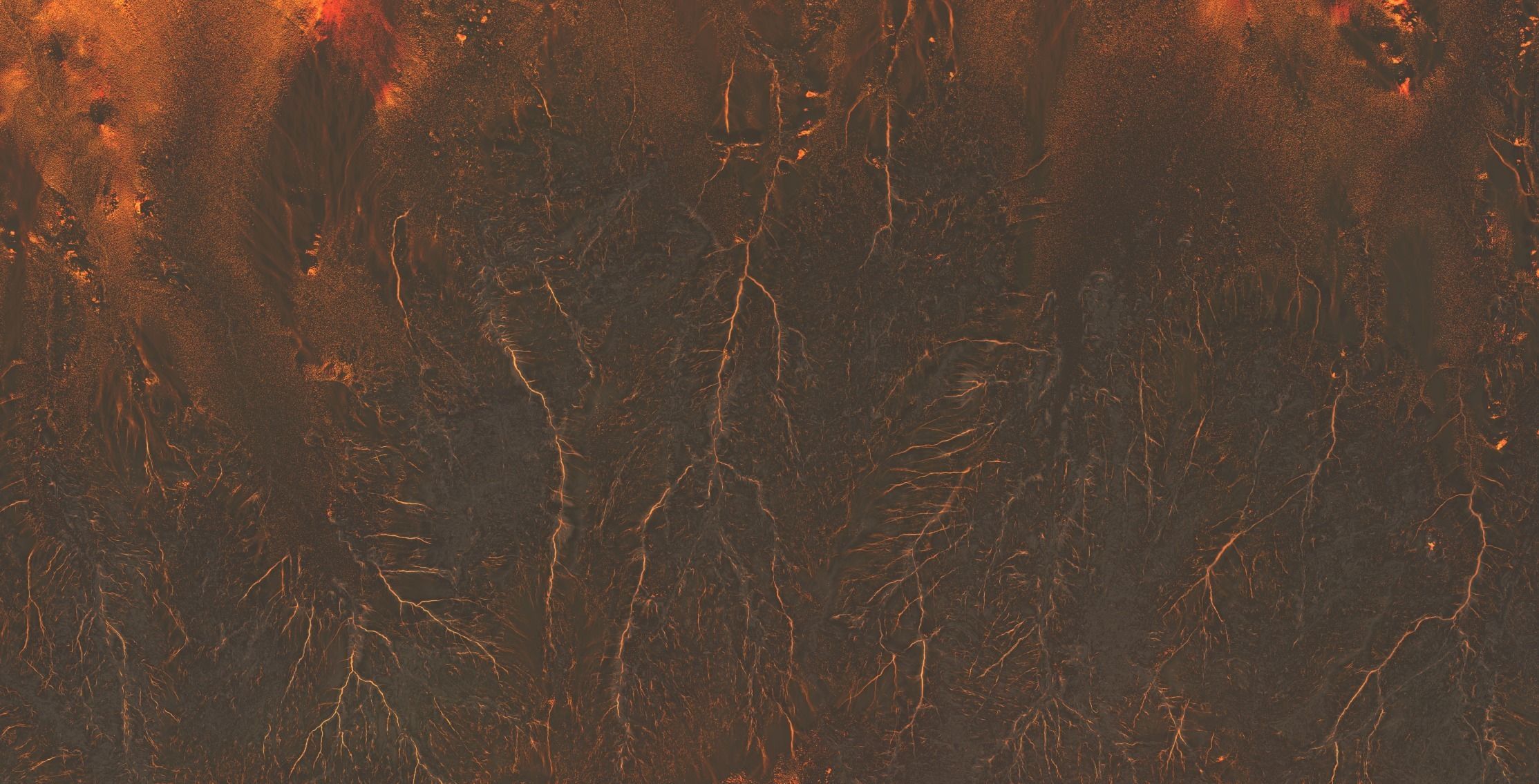 16K Volcano with lava height map and 3D terrain Low-poly 3D model_42