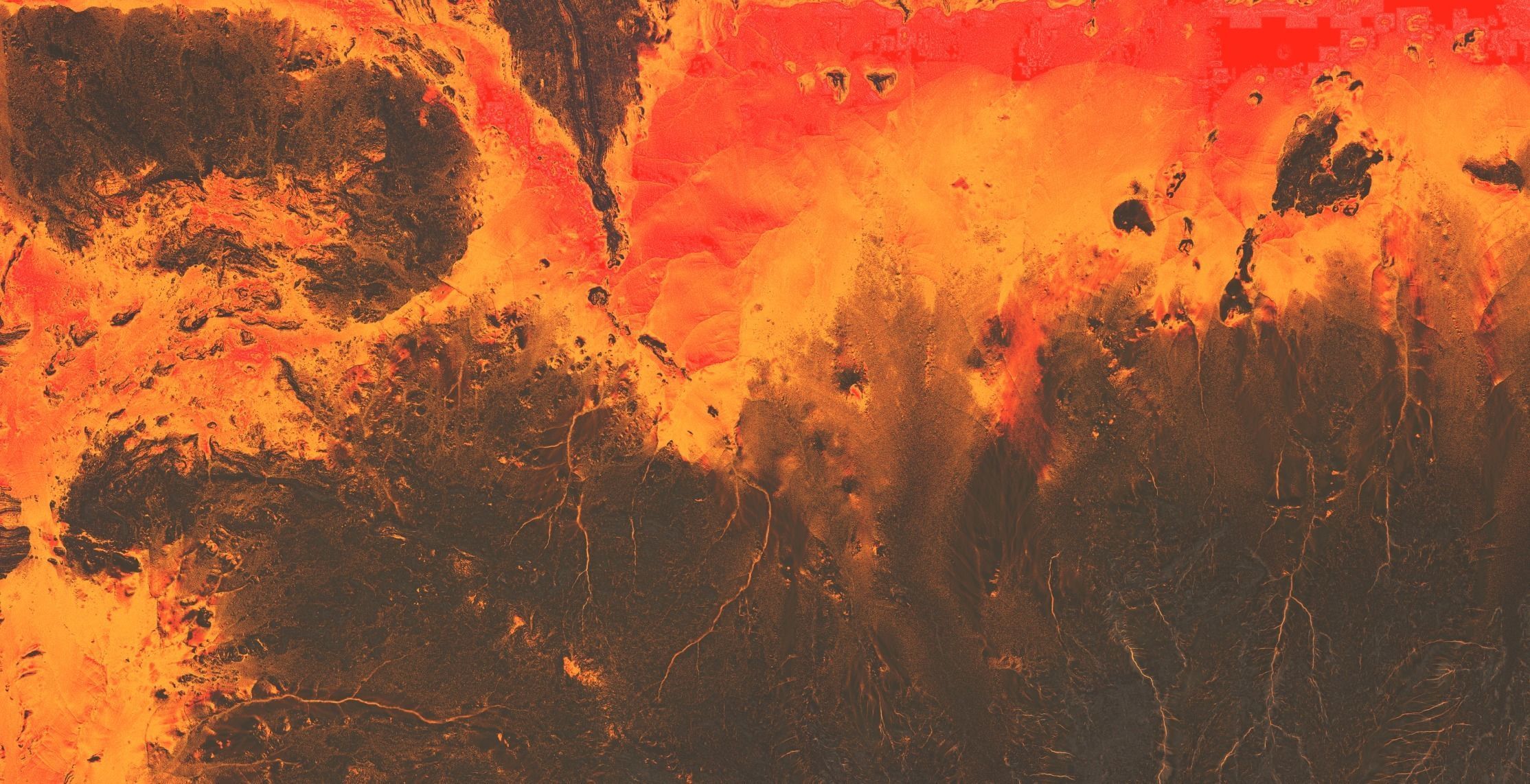 16K Volcano with lava height map and 3D terrain Low-poly 3D model_22