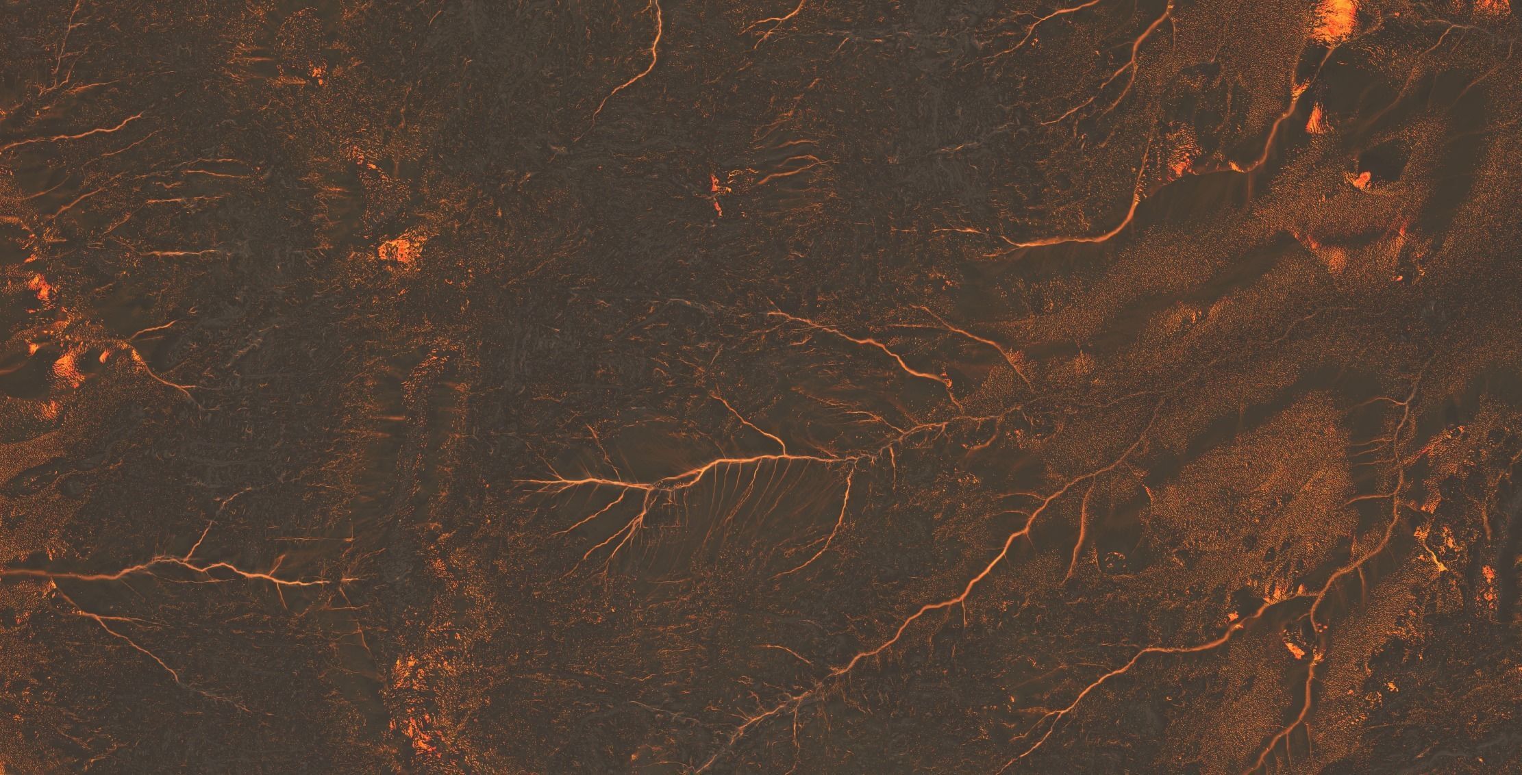 16K Volcano with lava height map and 3D terrain Low-poly 3D model_24