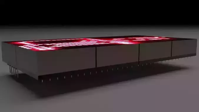 Illuminated LED Dot Matrix Display 3D model