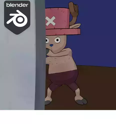 Tony Chopper Anime shader Blend File 3D model