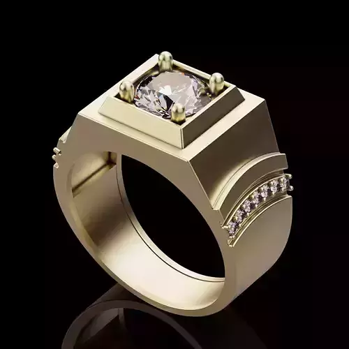 Lux ring silver gold sterling printable jewelry 3D model