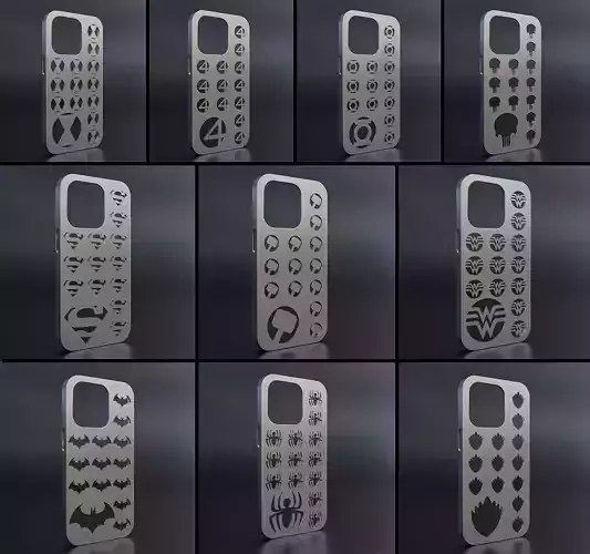 Iphone 14 Pro Superhero Cases Pack 3D print model