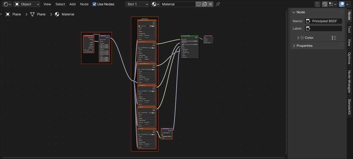 gold spikelet lowpoly grass Low-poly 3D model_5