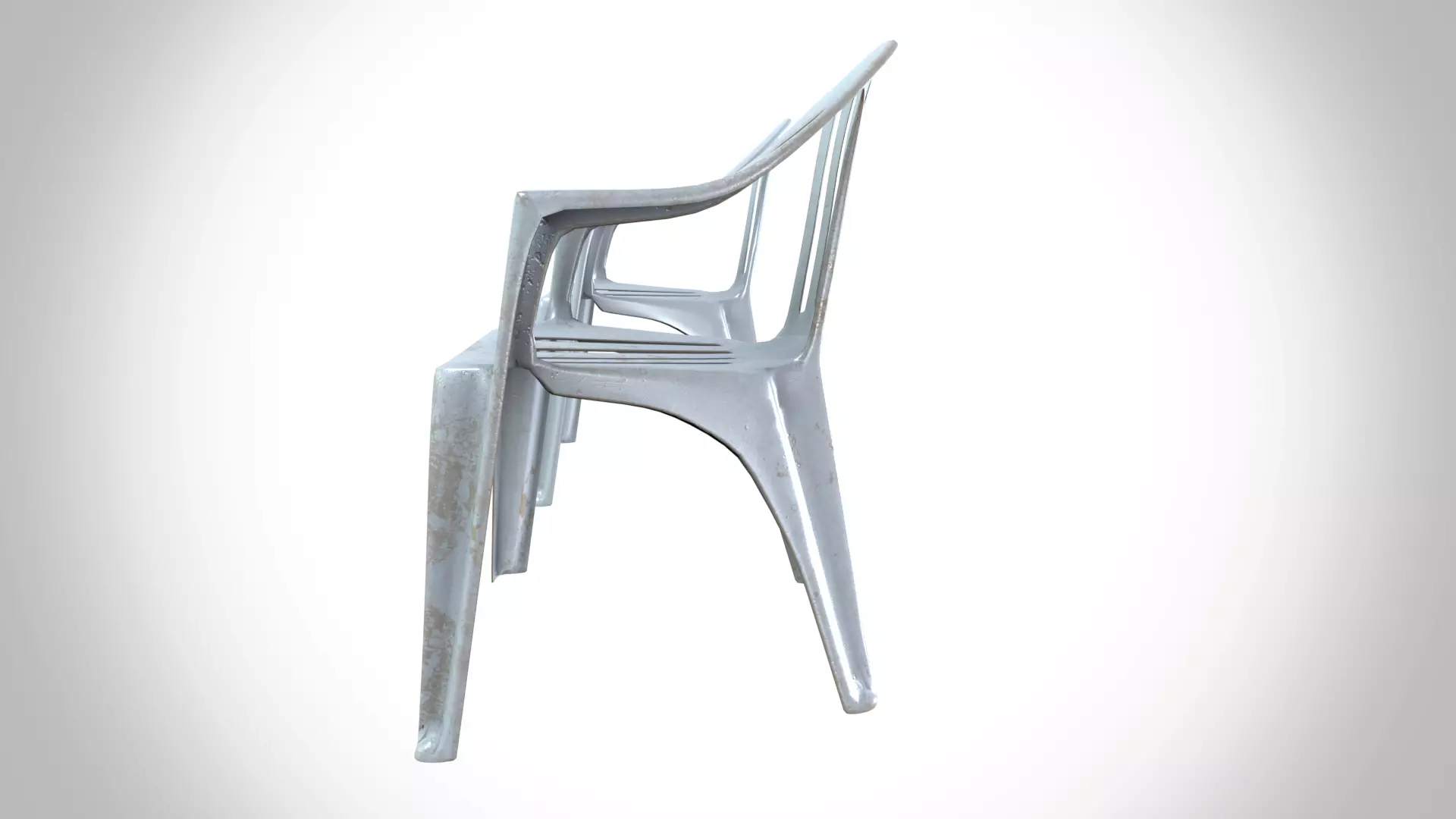 Plastic chair 3D model_0