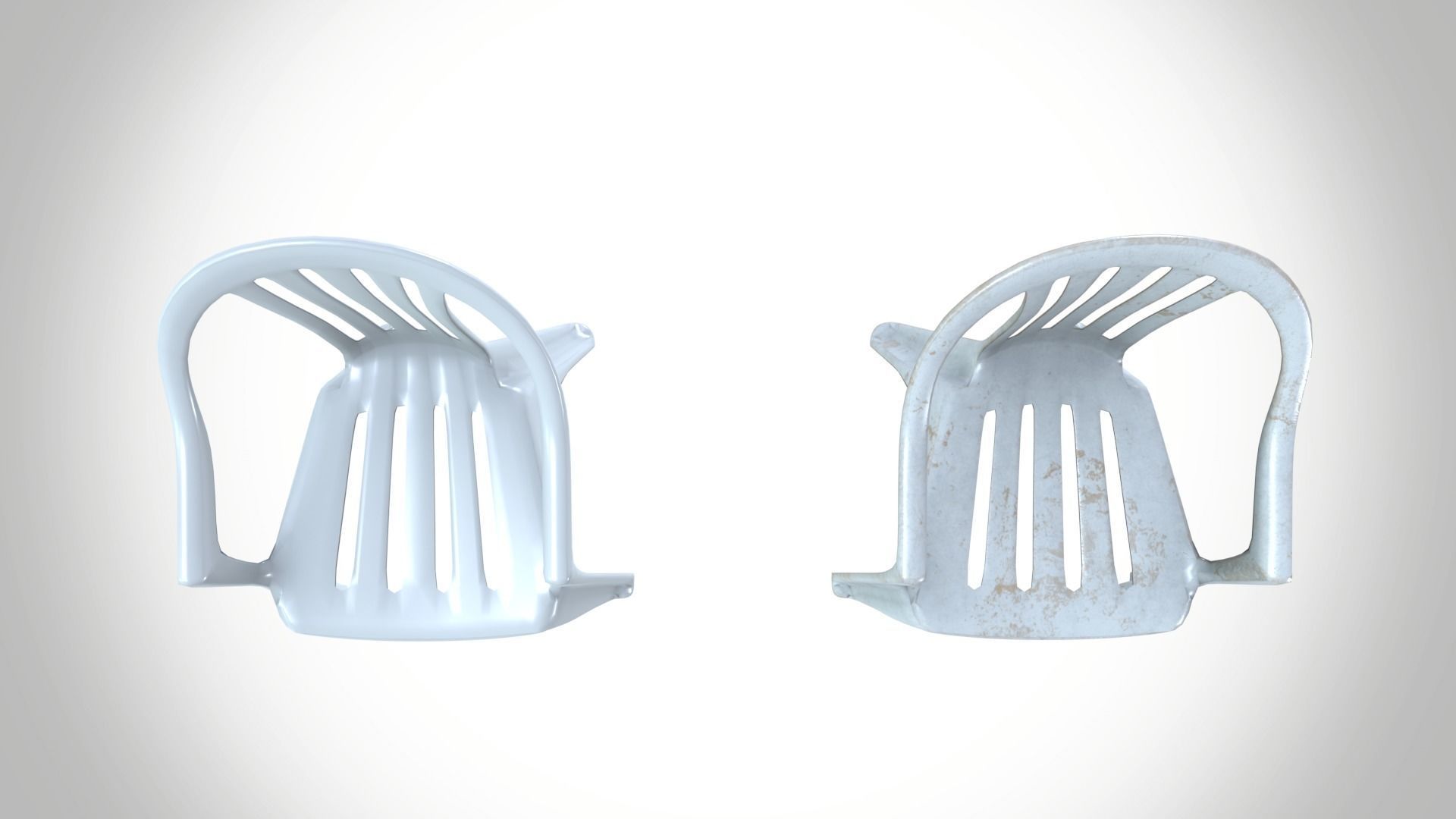 Plastic chair 3D model_7