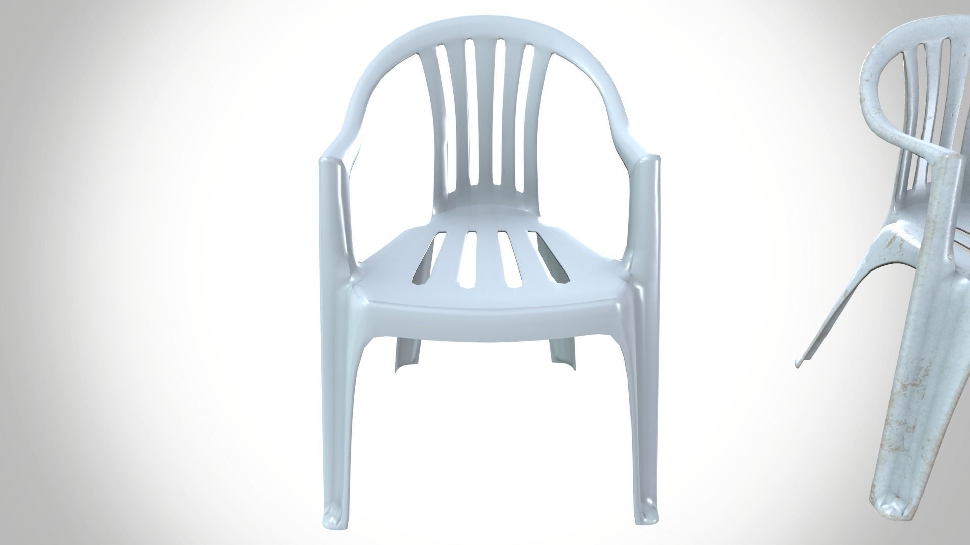 Plastic chair 3D model_5