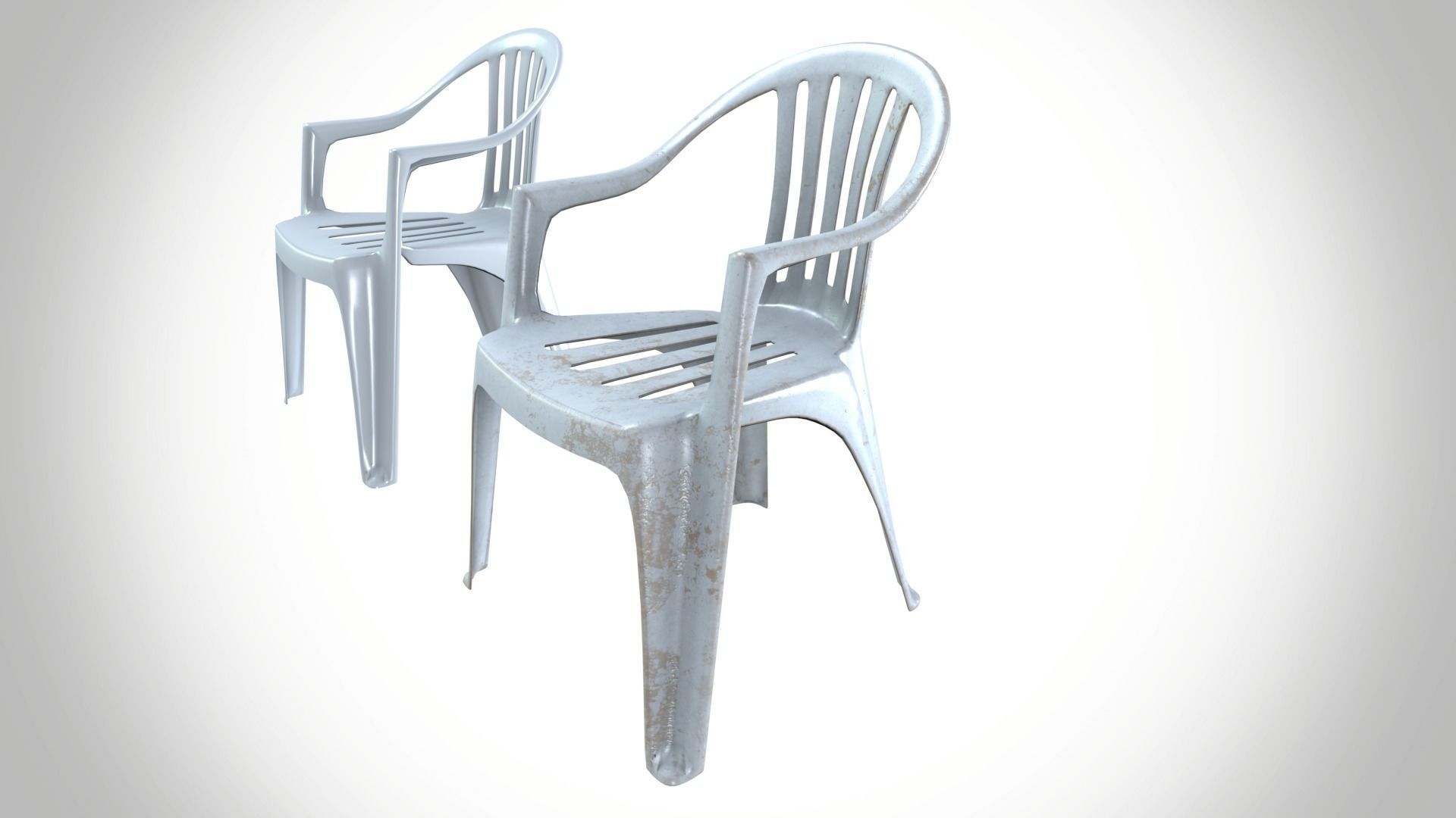 Plastic chair 3D model_6