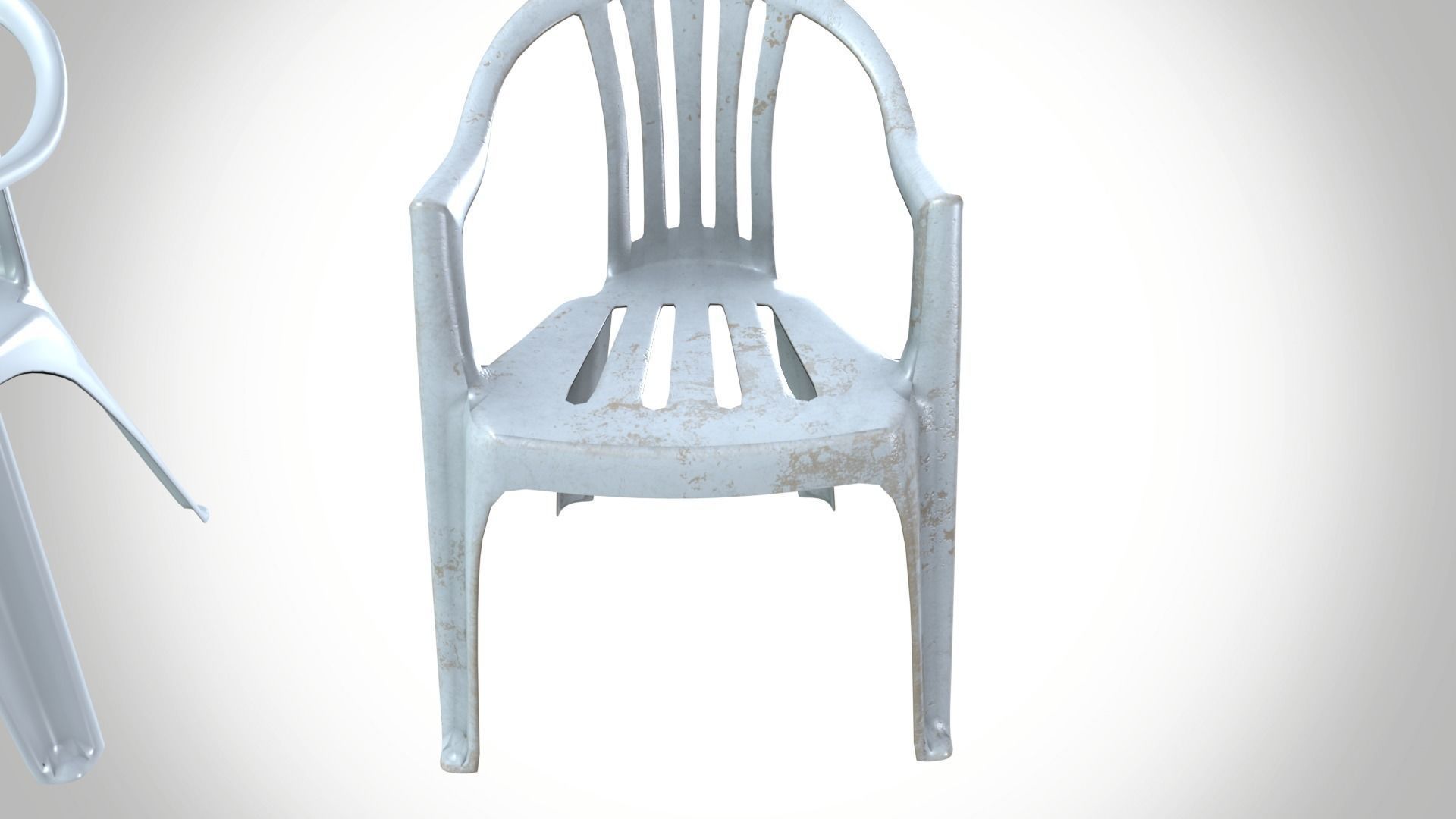 Plastic chair 3D model_4