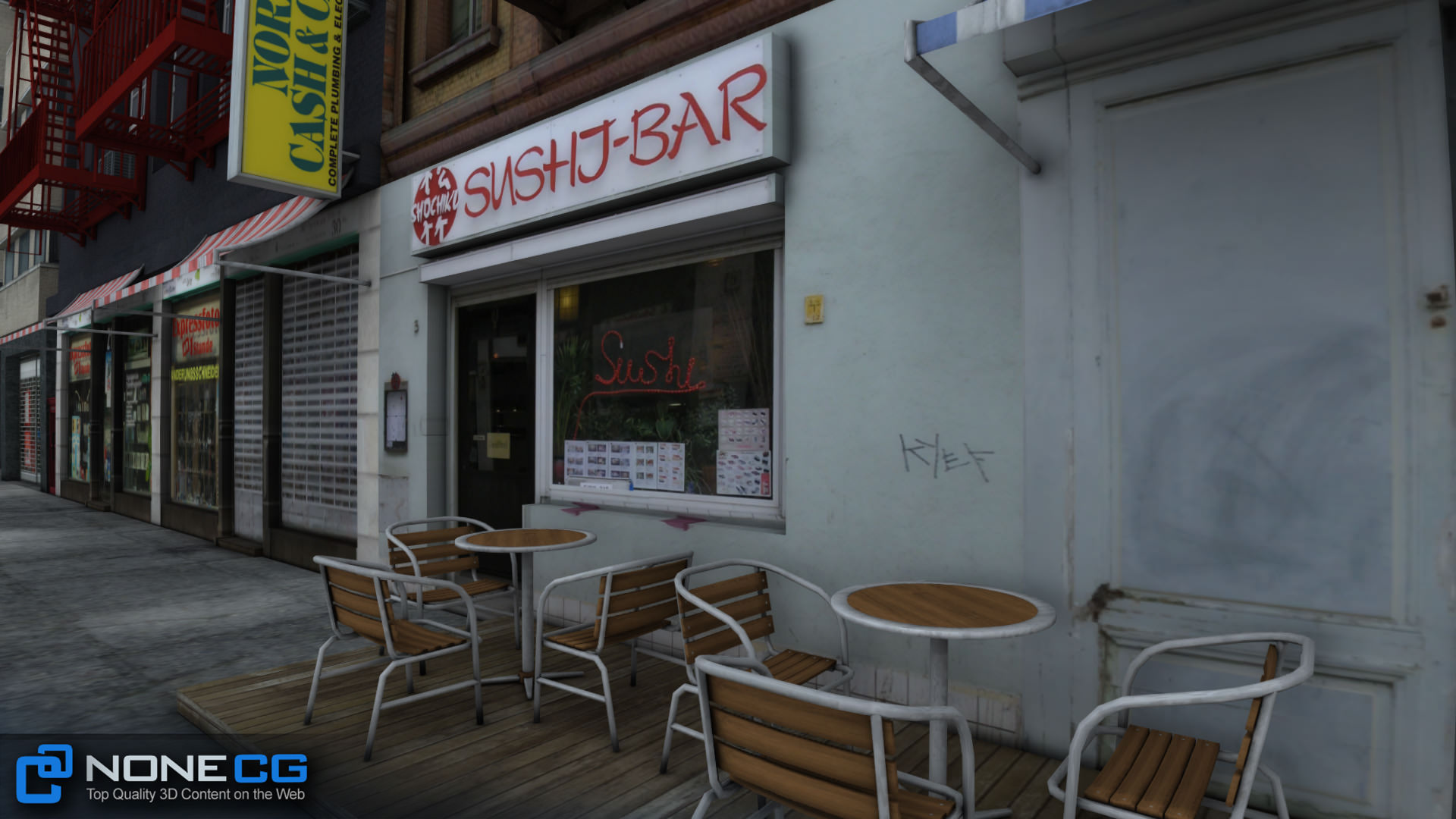 NYC Block 5 Unity Low-poly 3D model_11