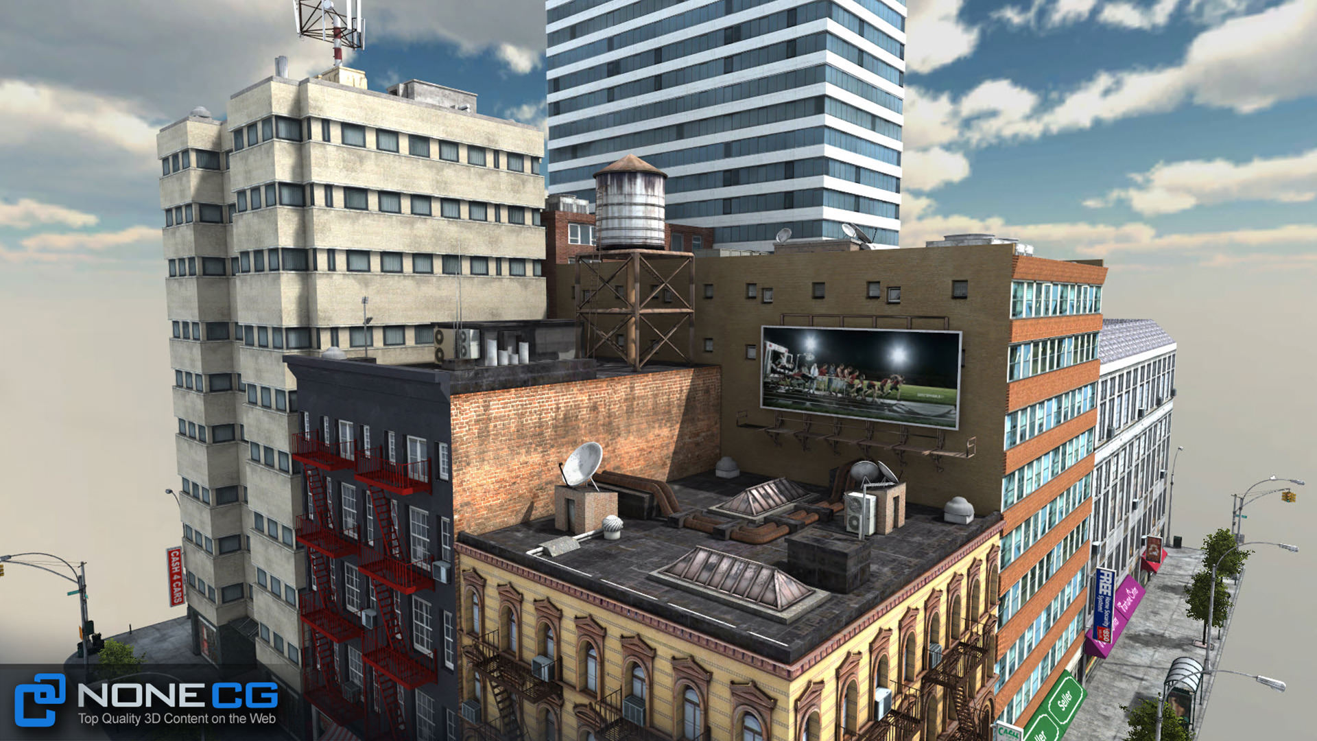 NYC Block 5 Unity Low-poly 3D model_29
