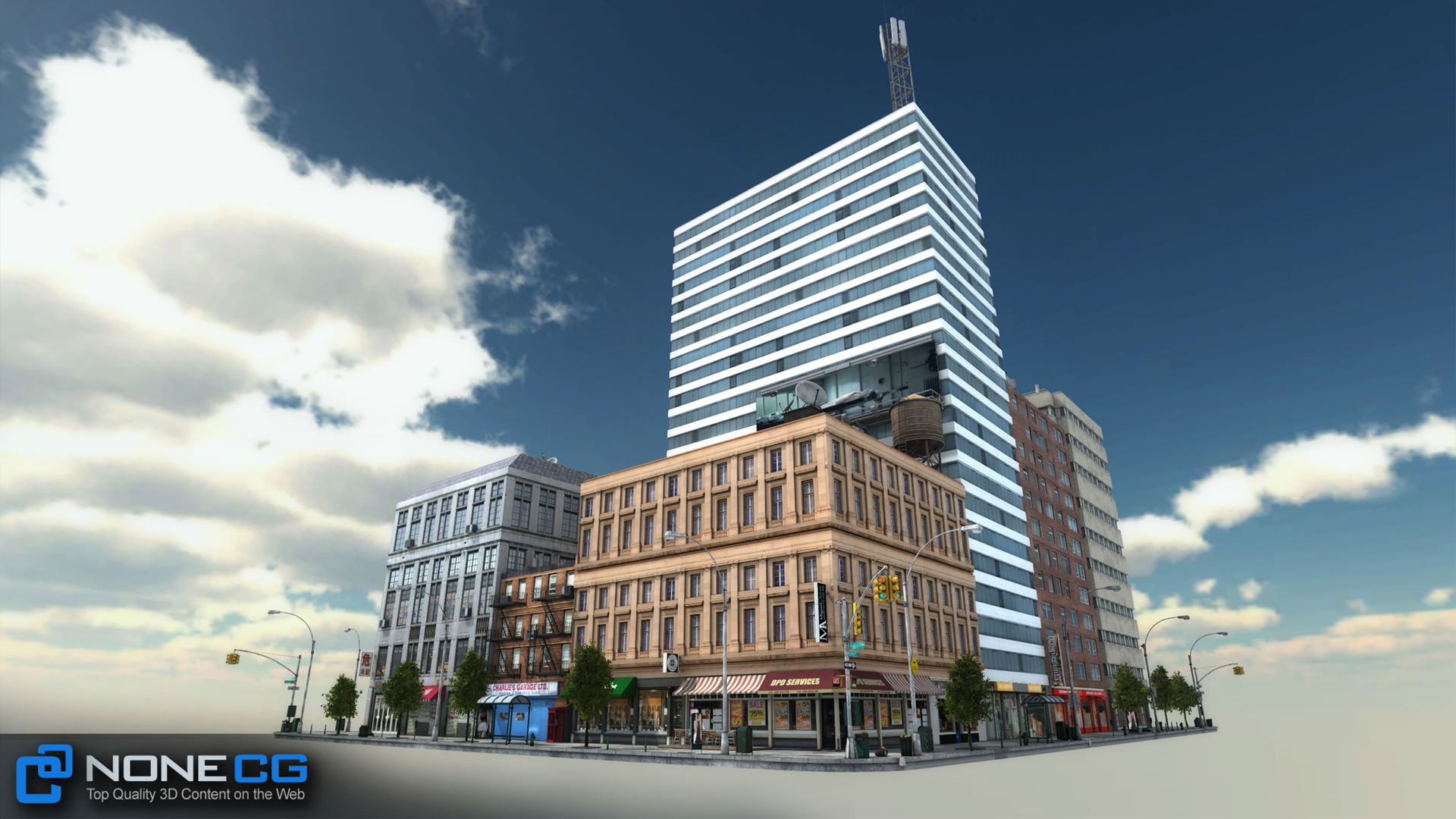 NYC Block 5 Unity Low-poly 3D model_3