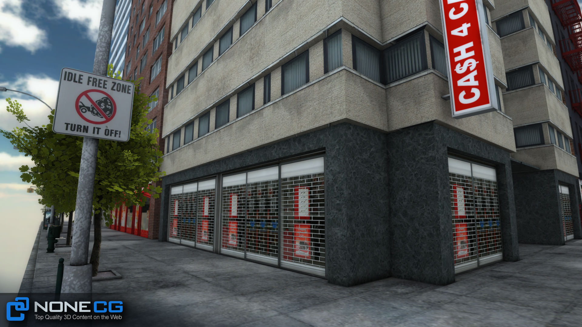 NYC Block 5 Unity Low-poly 3D model_17