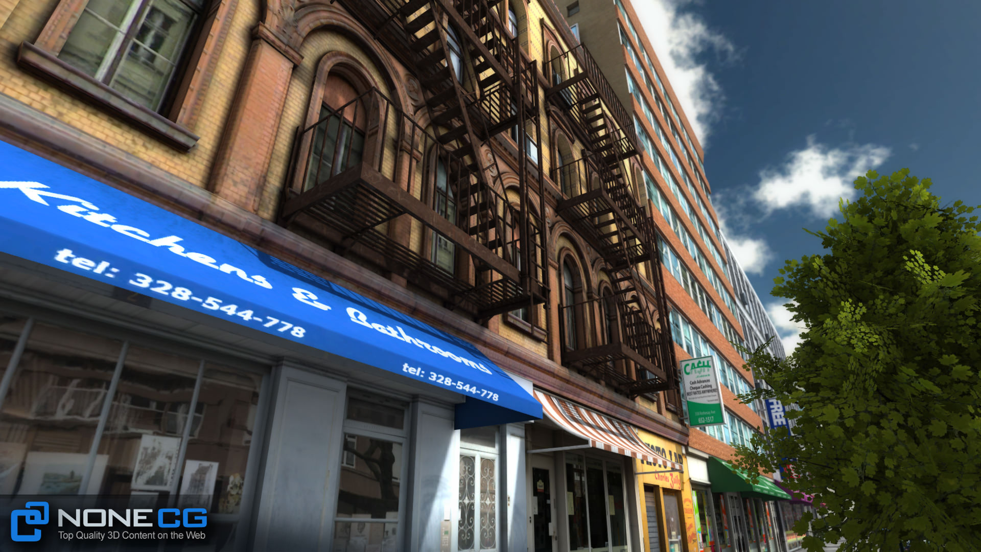 NYC Block 5 Unity Low-poly 3D model_10
